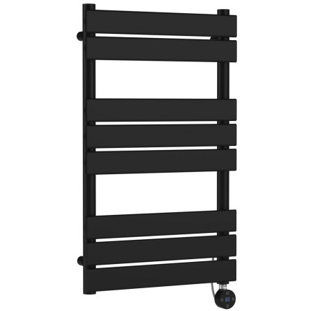HL458 Nuie Electric Squared 840 x 500mm Flat Towel Rail in Black (1)