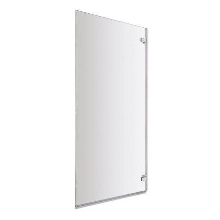 Nuie Ella Satin Chrome Square Hinged Bath Screen