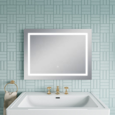 LQ506 Nuie Enif LED 600 x 800mm Touch Sensor Mirror Bathroom Setting