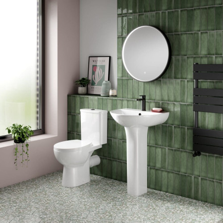 NCS750 Nuie Fay Round Rimless Close Coupled WC with Seat Lifestyle