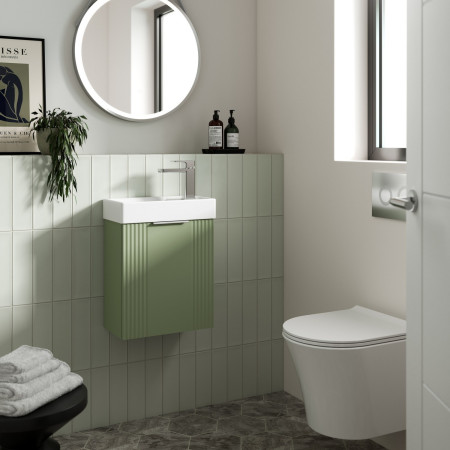 NCG341 Nuie Fenton Wall Hung Pan with Soft Closing Seat Lifestyle