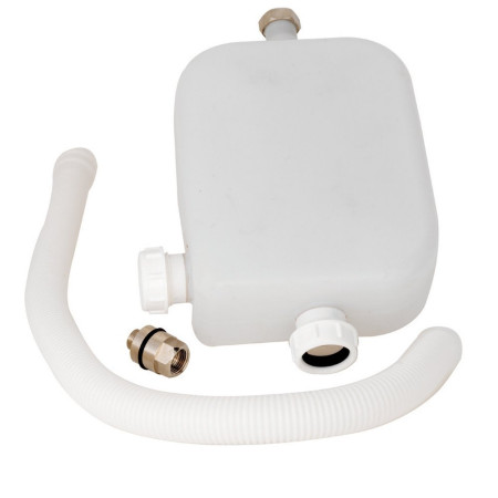Nuie Four Tap Hole White Hose Retainer with Drain