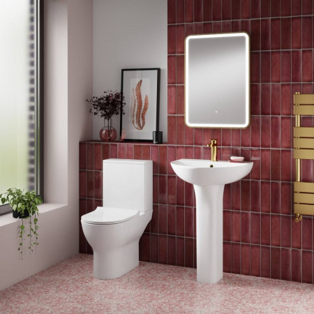 Nuie Freya Round Semi Flush To Wall Close Coupled WC Unit Lifestyle