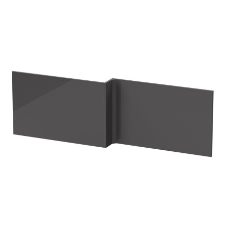 Nuie Gloss Grey 1700mm L Shaped Shower Bath Front Panel