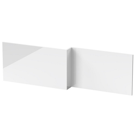 Nuie Gloss White 1700mm Square Waterproof Shower Bath Front Panel