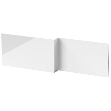 Nuie Gloss White 1800mm Square Waterproof Shower Bath Front Panel