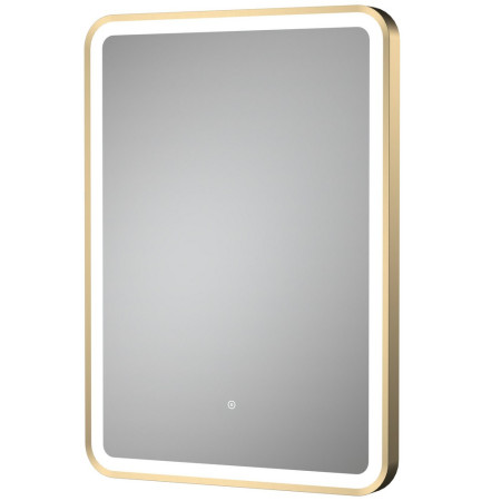 LQ702 Nuie Hydrus Brushed Brass Framed LED Mirror with Touch Sensor