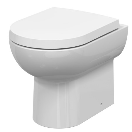 Nuie Isla Round Back to Wall WC Pan with Seat