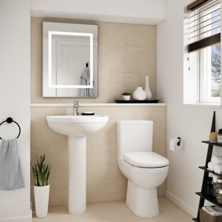 NCS251 Nuie Ivo Comfort Height Pan and Cistern Bathroom Setting