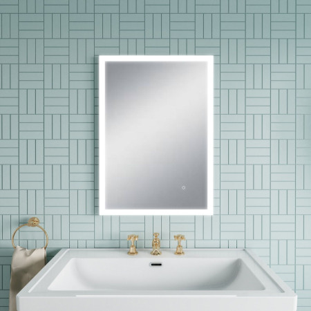 LQ602 Nuie Leva Ambient LED 700 x 500mm Touch Sensor Mirror Lifestyle