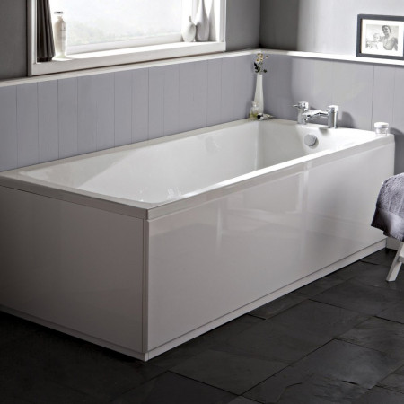 NBA414 Nuie Linton Single Ended 1800 x 800mm Squared Bath Lifestyle