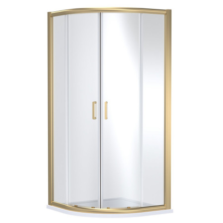 AQU10NBB-E8 Nuie Lucie 1000mm Quadrant Shower Enclosure in Brushed Brass