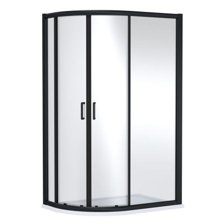 Nuie Lucie 1200 x 800mm Offset Quadrant Shower Enclosure in Black