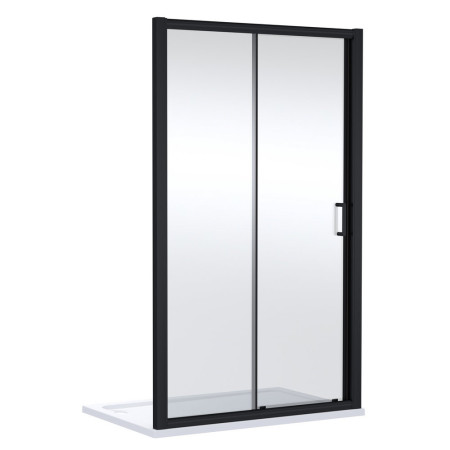 Nuie Lucie 1400mm Sliding Shower Door in Black