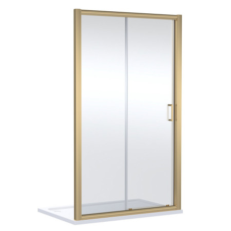 Nuie Lucie 1700mm Sliding Shower Door in Brushed Brass