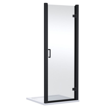 Nuie Lucie 800mm Hinged Shower Door in Black