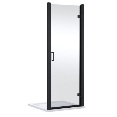 Nuie Lucie 900mm Hinged Shower Door in Black
