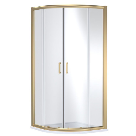 Nuie Lucie 900mm Quadrant Shower Enclosure in Brushed Brass