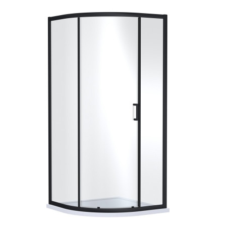 Nuie Lucie 900mm Single Entry Quadrant Shower Enclosure in Black