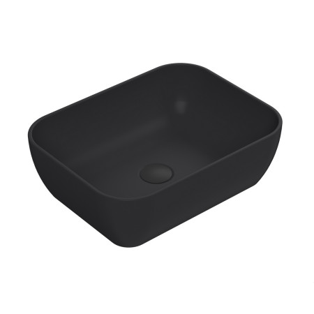 Nuie Luxe Matt Black Square Countertop Basin 455mm