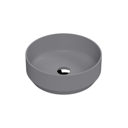 NBV362 Nuie Luxe Matt Grey Round Countertop Basin 350mm