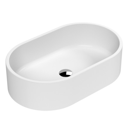 Nuie Luxe Matt White Oval Countertop Basin 565mm