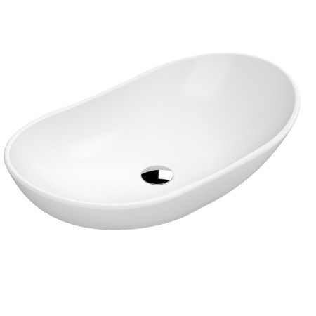 Nuie Luxe Matt White Round Countertop Basin 615mm