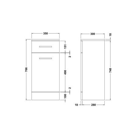PRC153 Nuie Mayford 350 x 300mm Laundry Basket (2)