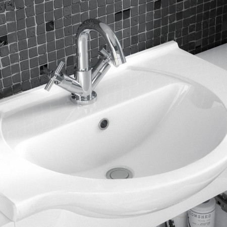 VTY450 Nuie Mayford 450mm Floor Standing Vanity Unit with Round Basin Lifestyle