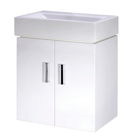 VTWW450 Nuie Mayford 450mm Wall Mounted Cabinet and Basin (1)