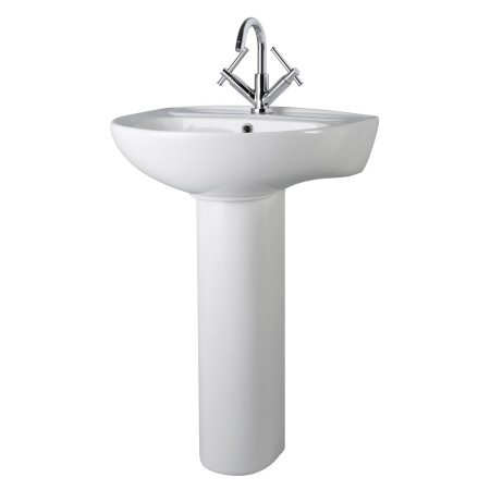CML002 Nuie Melbourne 550mm 1TH Basin and Pedestal