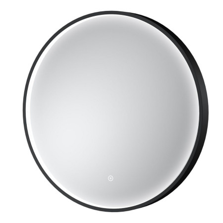 Nuie Mensa 600mm Black Round Framed LED Mirror
