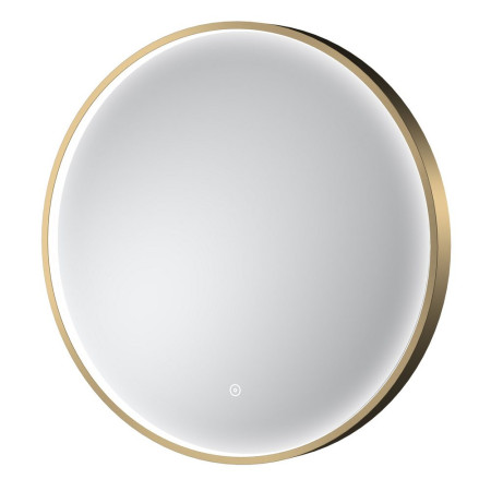 Nuie Mensa 600mm Brushed Brass Round Framed LED Mirror