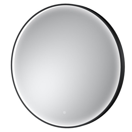 Nuie Mensa 800mm Black Round Framed LED Mirror