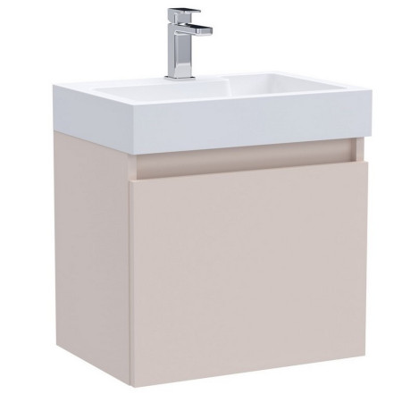MER010 Nuie Merit 500mm Blush Pink Wall Hung Vanity Unit with Basin (1)