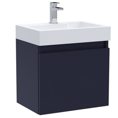 MER021 Nuie Merit 500mm Electric Blue Wall Hung Vanity Unit with Basin (1)