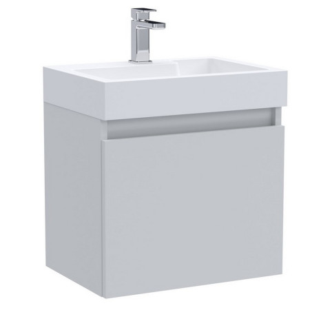 MER009 Nuie Merit 500mm Gloss Grey Mist Wall Hung Vanity Unit with Basin (1)