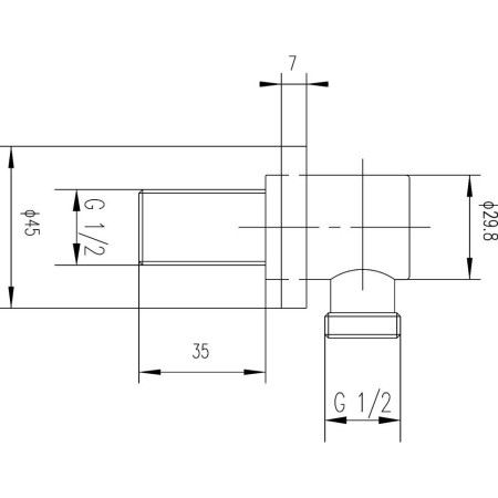 A3275 Nuie Minimalist Chrome Outlet Elbow (2)