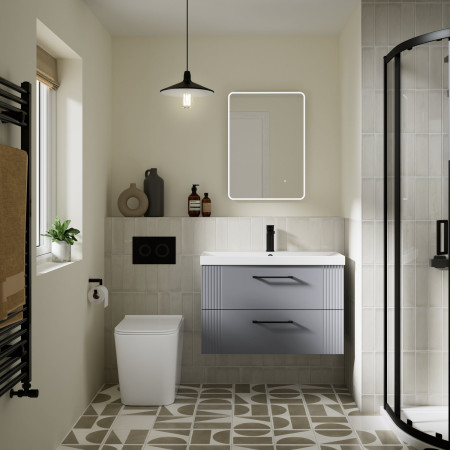 NCG505 Nuie Orlen Rimless Back to Wall WC Pan with Seat with Vanity Unit
