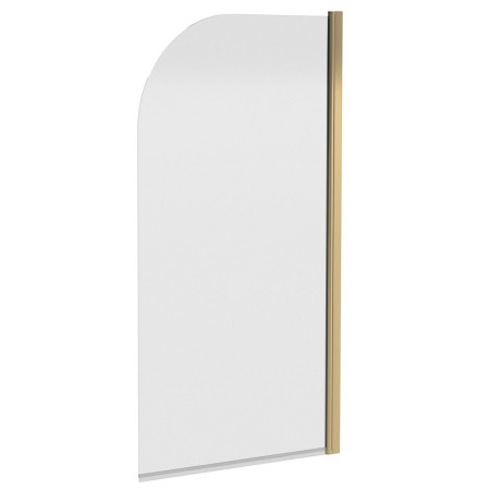 Nuie Pacific Brushed Brass Round Hinged Bath Screen