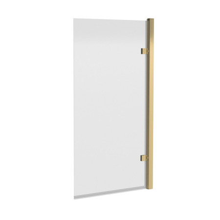 NSSQ78 Nuie Pacific Brushed Brass Square Hinged Bath Screen (1)