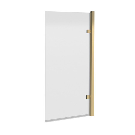Nuie Pacific Brushed Brass Square Hinged Bath Screen