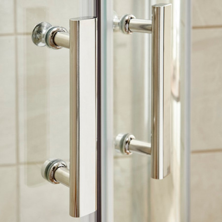 AFCE8080 Nuie Pacific Corner Entry 800mm Shower Enclosure Chrome Handles