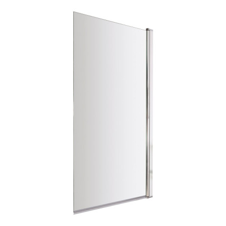 Nuie Pacific Polished Chrome 6mm Square Hinged Bath Screen
