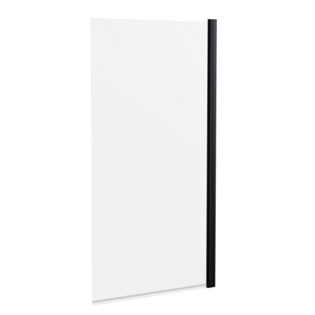 Nuie Pacific Satin Black Square Hinged Bath Screen