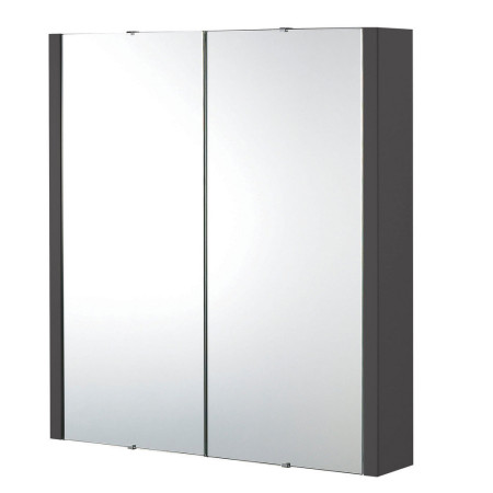 NVM913 Nuie Parade 600mm Gloss Grey Mirror Cabinet (1)