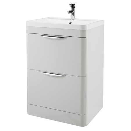 FPA401 Nuie Parade 600mm Gloss Grey Mist Floor Standing Unit with Basin (1)