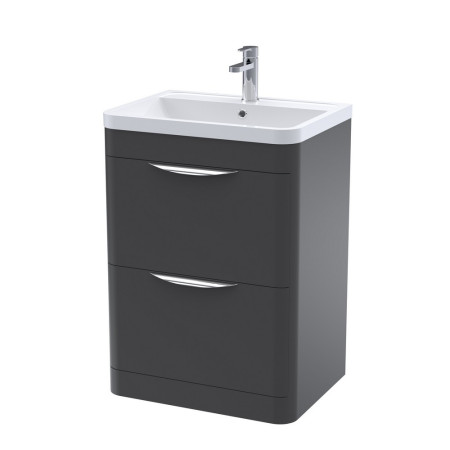 Nuie Parade 600mm Satin Anthracite Floor Standing Unit with Basin