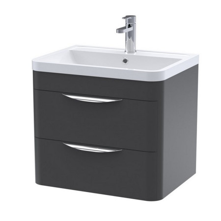 FPA1402 Nuie Parade 600mm Satin Anthracite Wall Hung Unit with Basin (1)
