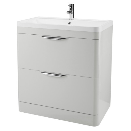 FPA404 Nuie Parade 800mm Gloss Light Grey Floor Standing Unit with Basin (1)
